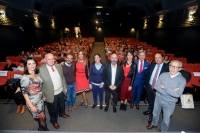 Autoridades y organizadores del ciclo 'Gastrocine' que ha desarrollado la Ctedra de Gastronoma.