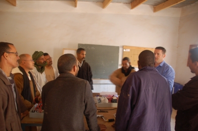 El profesor de la UCO, David Bullejos, en una de las clases del curso.  