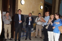 El rector, Jos Carlos Gmez Villamandos, entrando a la sala Mudjar tras conocerse los resultados electorales.