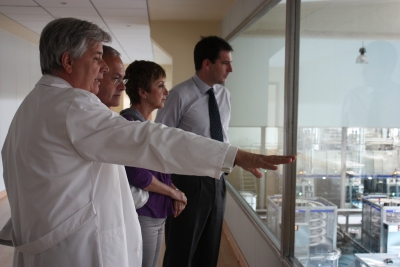 Daz Yubero, Juan Jos Ruiz, Isabel Gonzlez Roncero y Javier Trueba, durante su recorrido