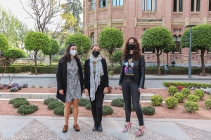 from left to right the researcher Pilar Aparicio; the project coordinator Sara Pinzi, and the researcher María Dolores Redel