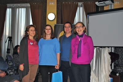 De izq a dcha: Maria Rosal, Laura Franco, Javier Fernndez y Carmen Blanco