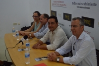 Autoridades asistentes a la inauguracin del curso de Arqueologa