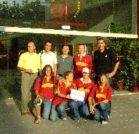 El equipo femenino de baloncesto de la UCO recibe el premio 'universitarias del ao'.